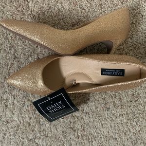 Gold Stiletto Pumps